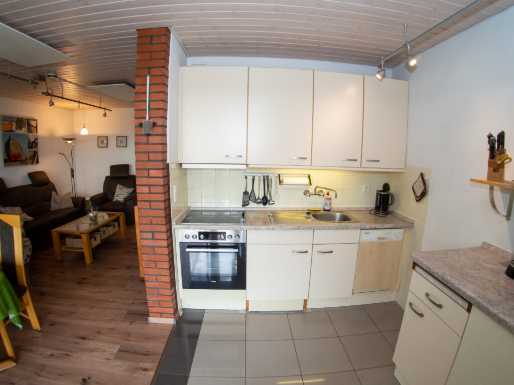 Küche im Ferienhaus in Schillig an der Nordsee